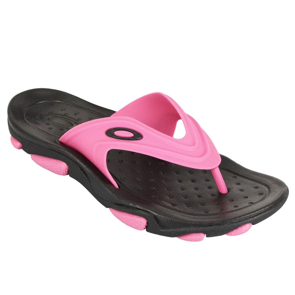 Chinelo Oakley Titan Neon Pink Preto 2