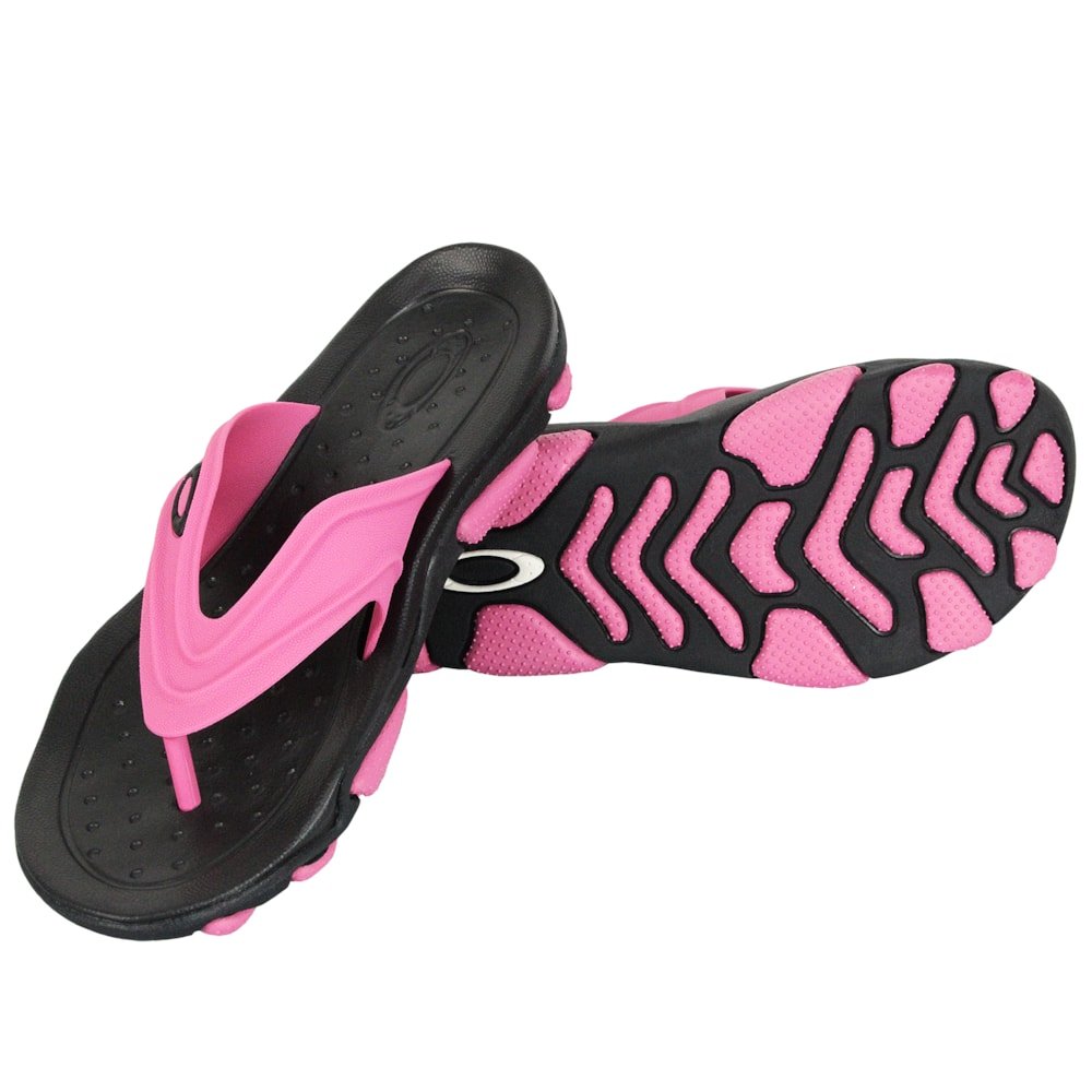 Chinelo Oakley Titan Neon Pink Preto 3