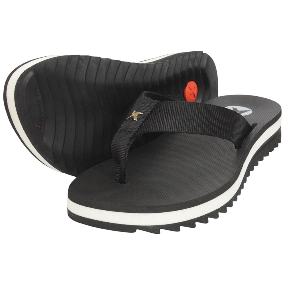 Chinelo Kenner Kyra Pro Preto Branco Preto 3