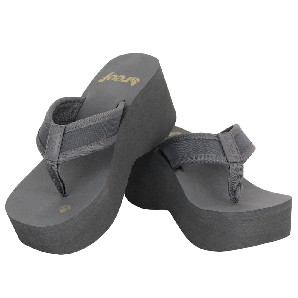 Chinelo Reef Liv Screen Dark Grey Cinza 2