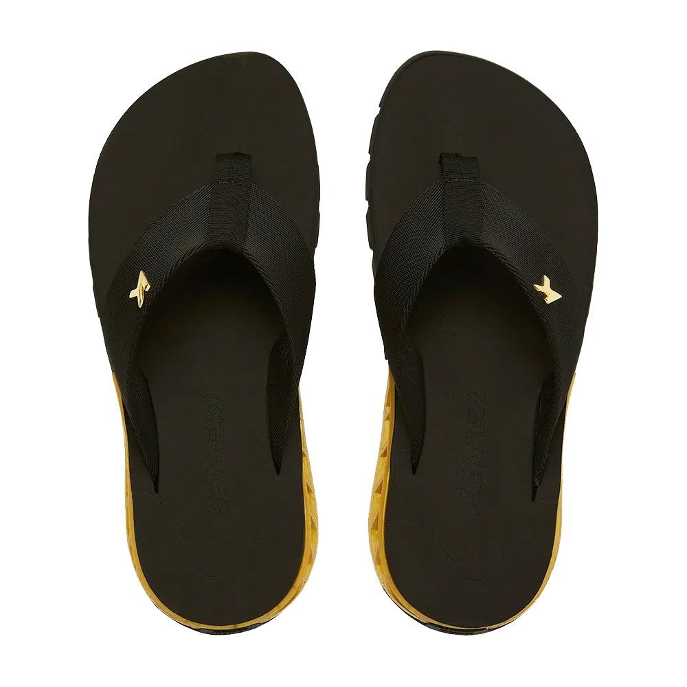 Chinelo Kenner Rakka Preto e Dourado