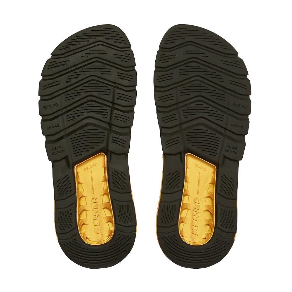 Chinelo Kenner Rakka Preto e Dourado Preto 5