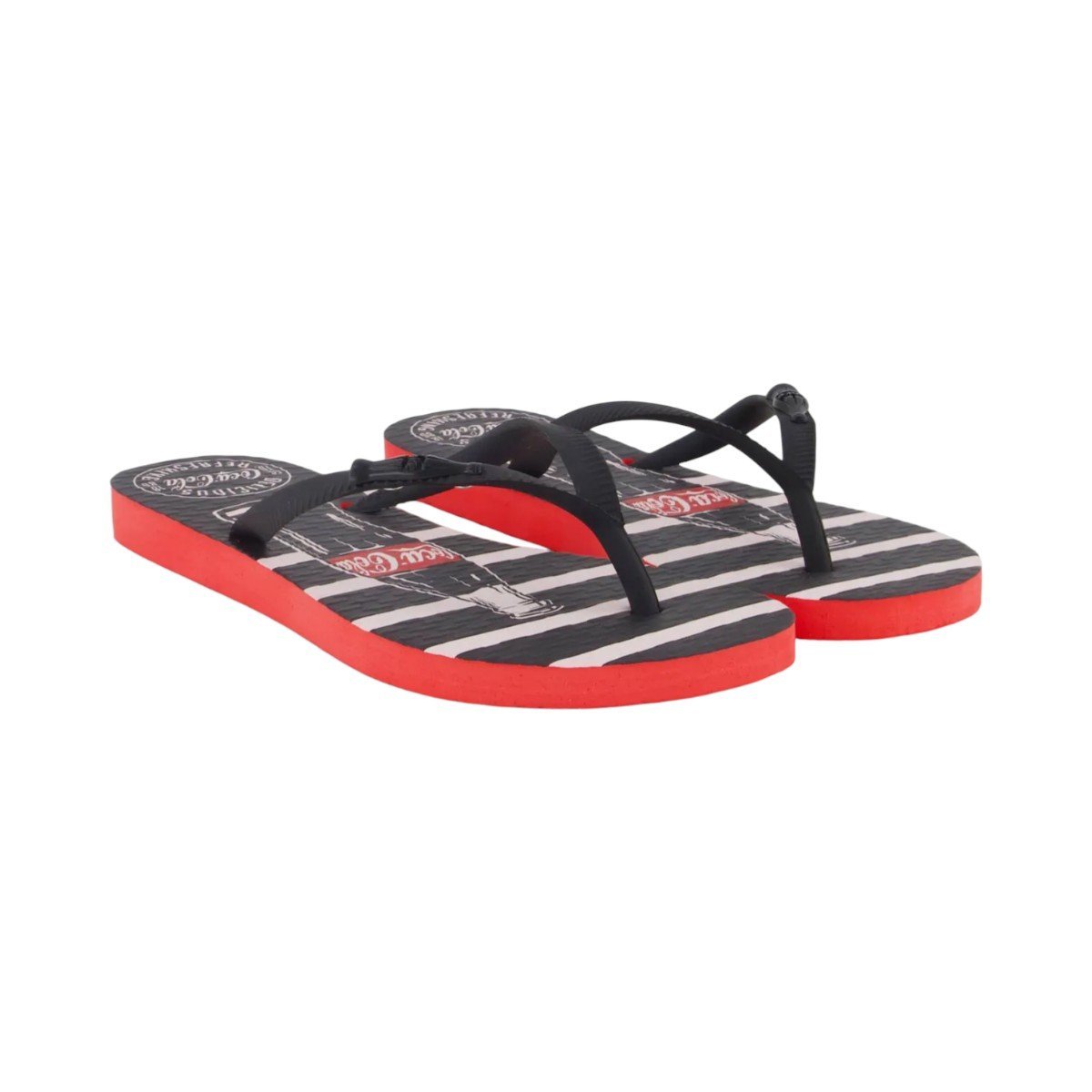 Chinelo Coca Cola Delicious Feminino Preto/Vermelho 2