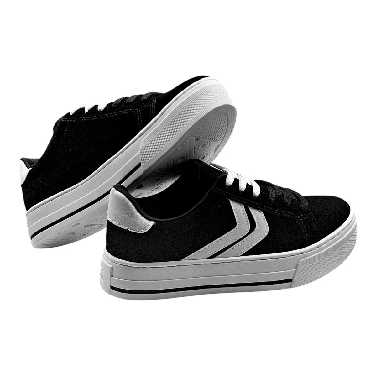 Tênis Casual Via Marte 027-025-02 Feminino Preto/Branco 2
