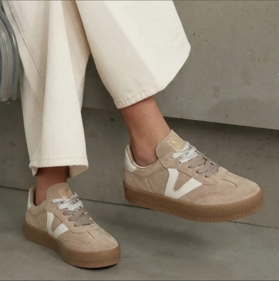 Tenis Casual Via Marte 216-014-07 Feminino Taupe/Gelo 4