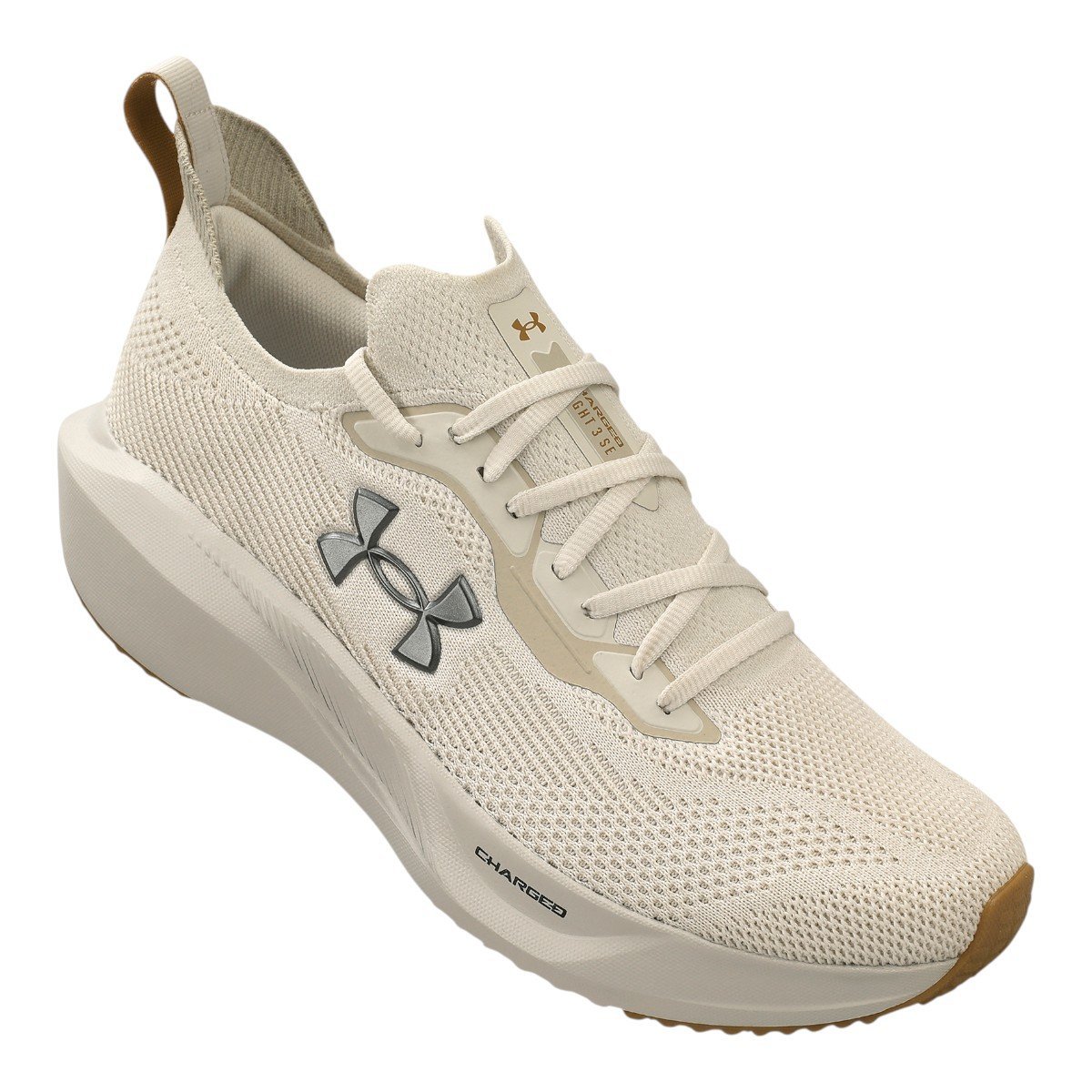 Tênis Under Armour Charged Slight 3 SE Feminino Creme Bege/Caramelo 2