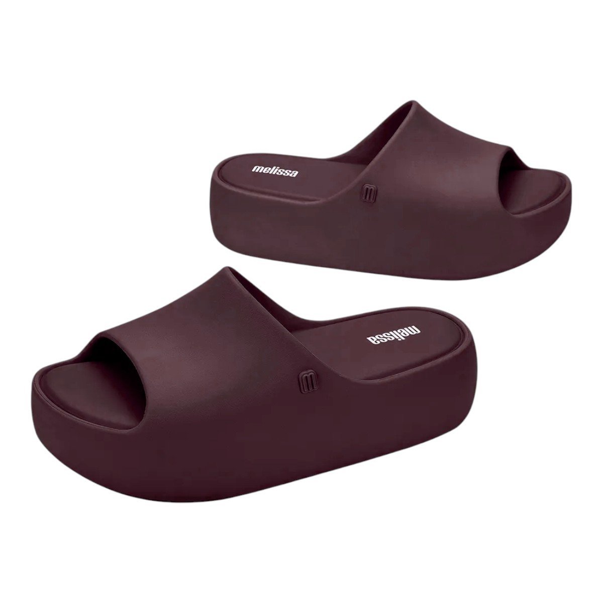 Chinelo Melissa Free Platform Slide Feminino Bordô 4