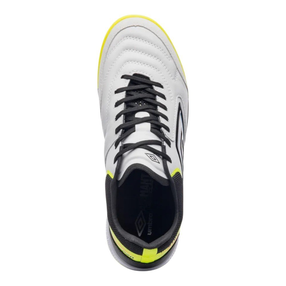 Chuteira Futsal Umbro Adamant Master Class Pro Bump Adulto Branco/Preto/Limão 4