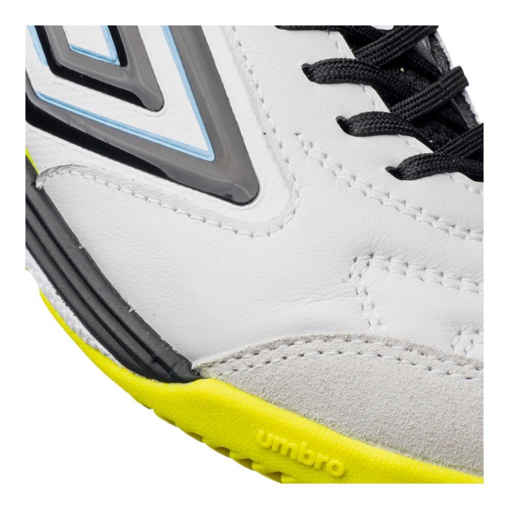 Chuteira Futsal Umbro Adamant Master Class Pro Bump Adulto Branco/Preto/Limão 8