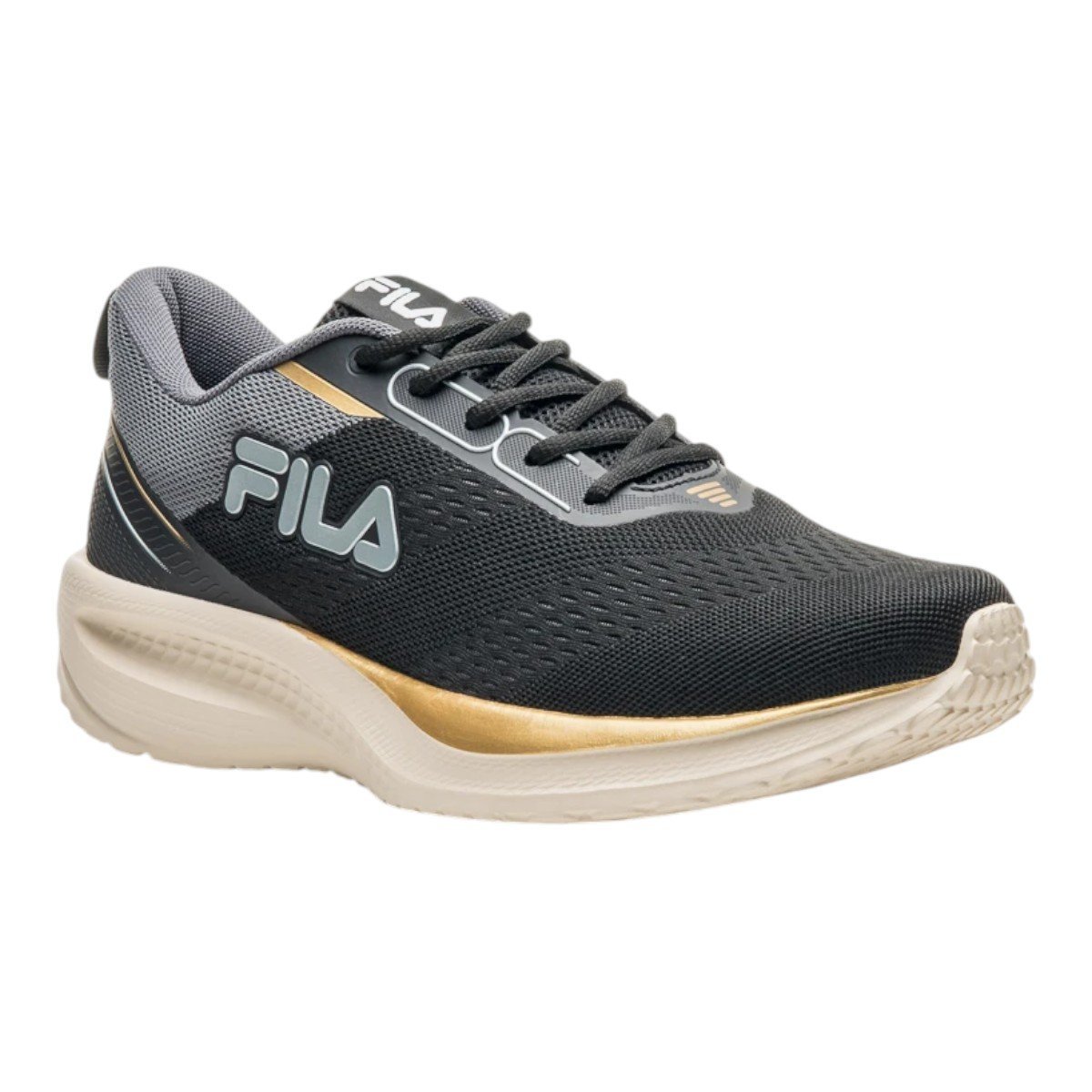 Tenis Fila Rise Up Masculino Preto/Dourado 2
