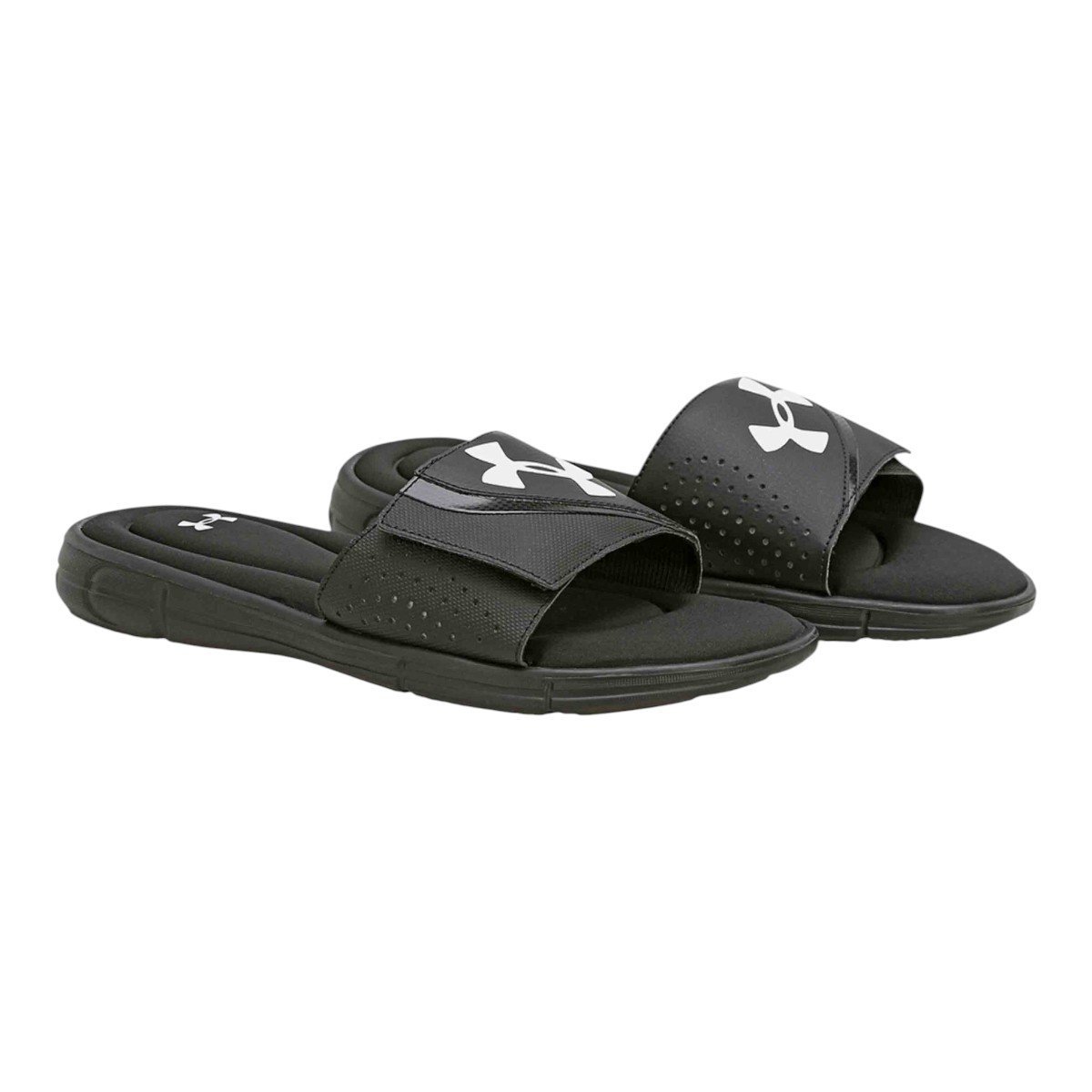 Chinelo Under Armour Ignite VI Slide Masculino Preto/Branco 2