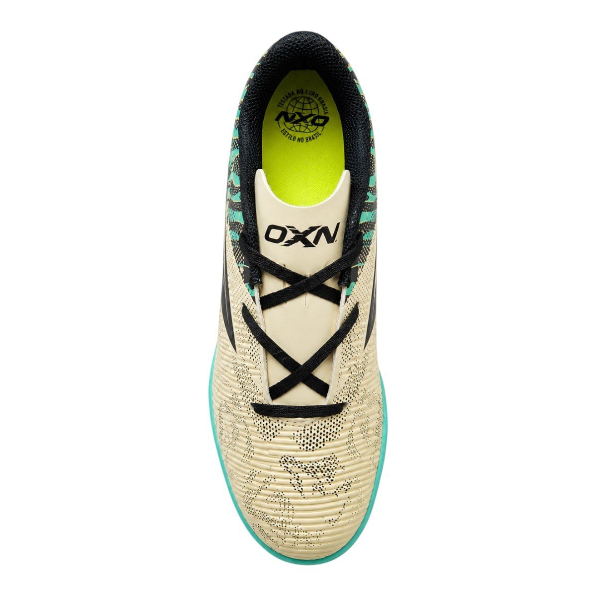 Chuteira Society Oxn Velox 6 X Pro 2 Adulto Bege/Verde 2