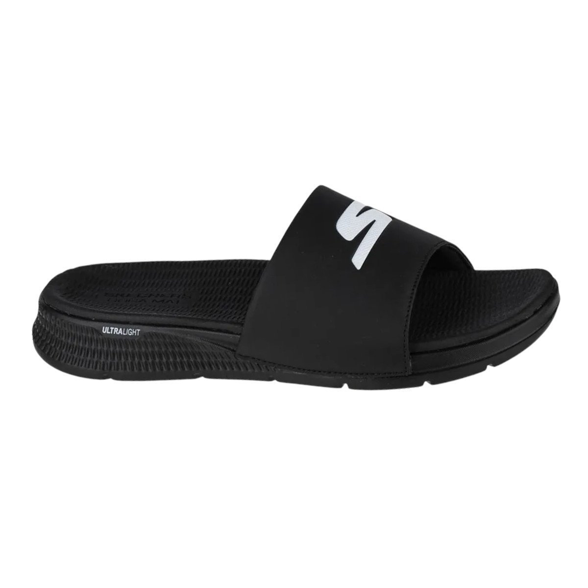 Chinelo Slide Skechers Go Consistent Masculino Preto/Branco 2