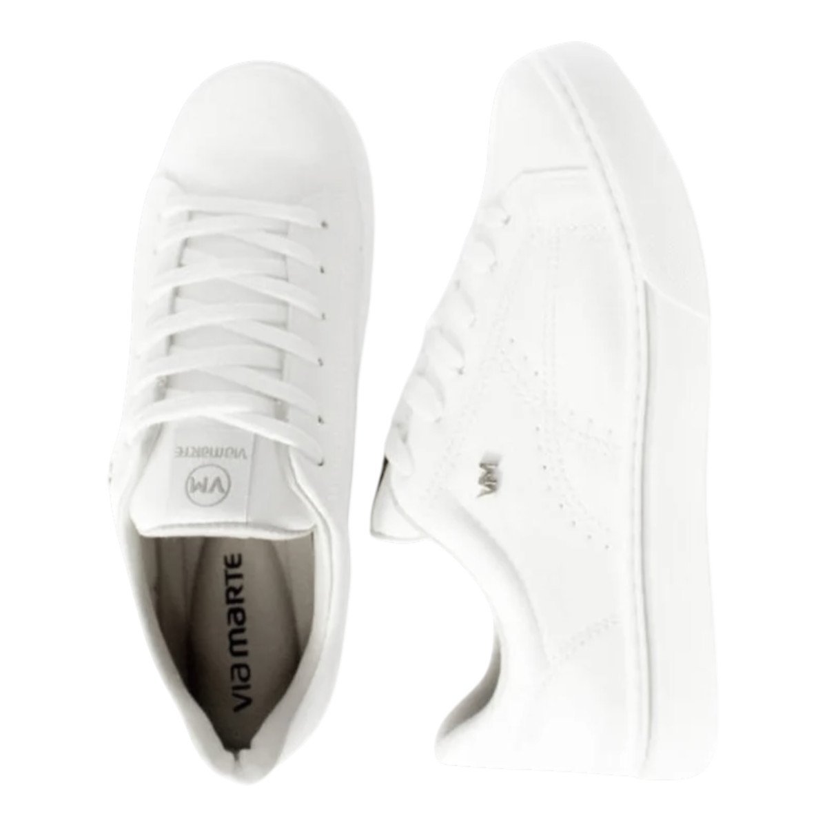 Tênis Casual Via Marte 016-008-01 Feminino Branco 7
