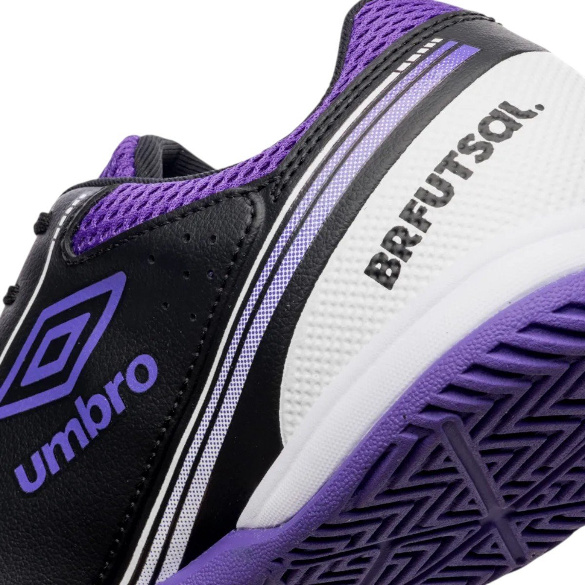 Chuteira Futsal Umbro Furious Adulto Preto/Roxo 9