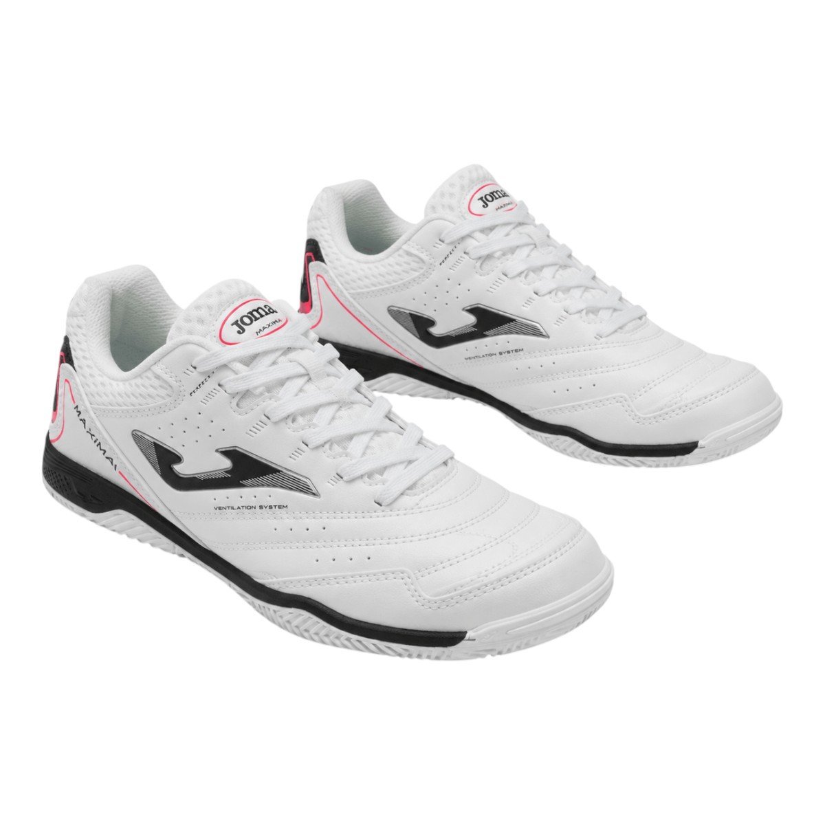 Chuteira Futsal Joma Maxima Adulto Branco/Preto 2