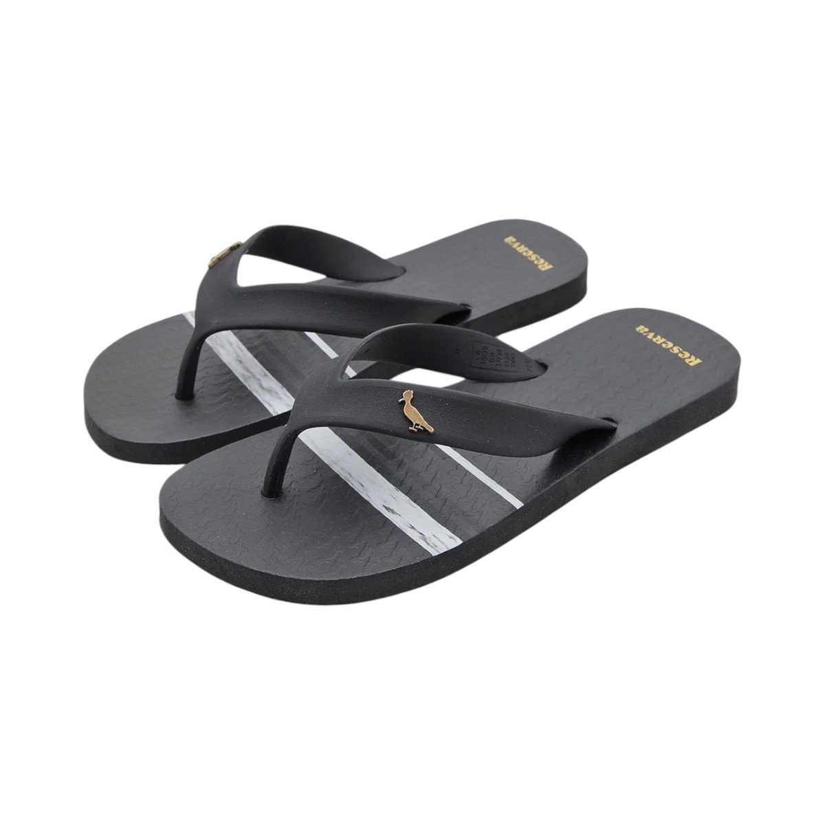Chinelo Reserva Watercolor Stripes Masculino Preto 2