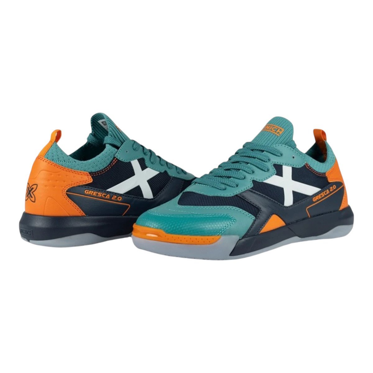 Chuteira Futsal Munich Gresca 2 Adulta Verde/Laranja 3