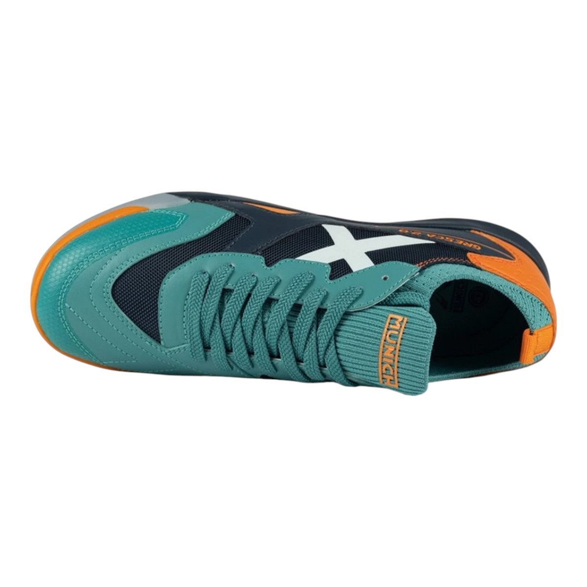 Chuteira Futsal Munich Gresca 2 Adulta Verde/Laranja 4