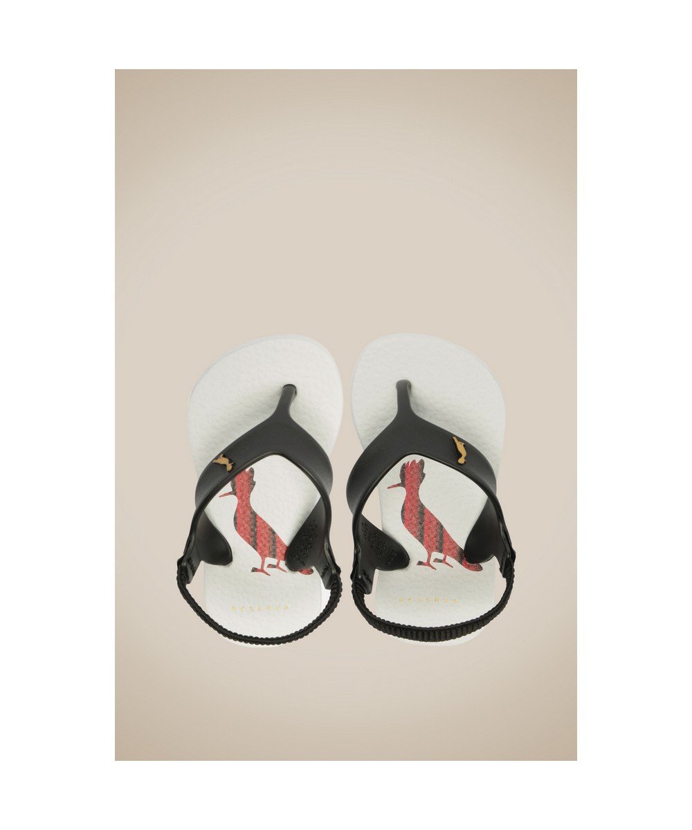 Chinelo Bb Stripes Dots Reserva Go Mini Branco/Preto 2