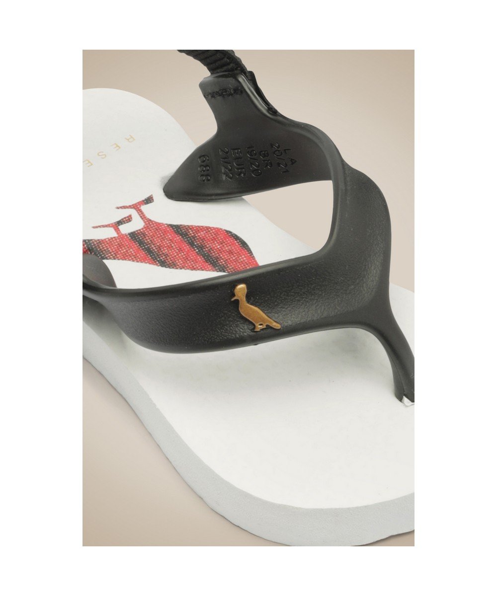 Chinelo Bb Stripes Dots Reserva Go Mini Branco/Preto 3
