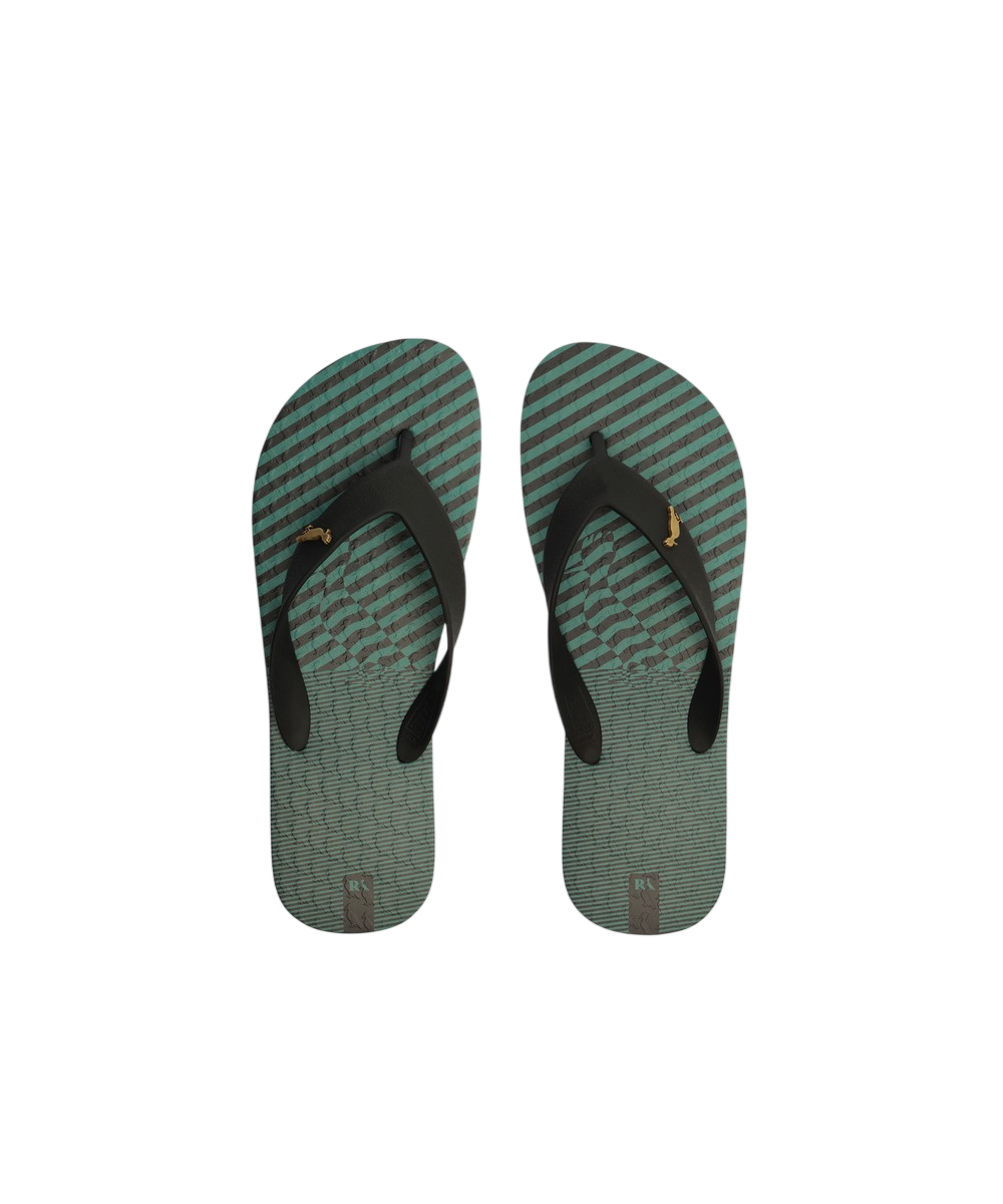 Chinelo Rsv Brushstrokes Reserva Go Preto/Verde 2