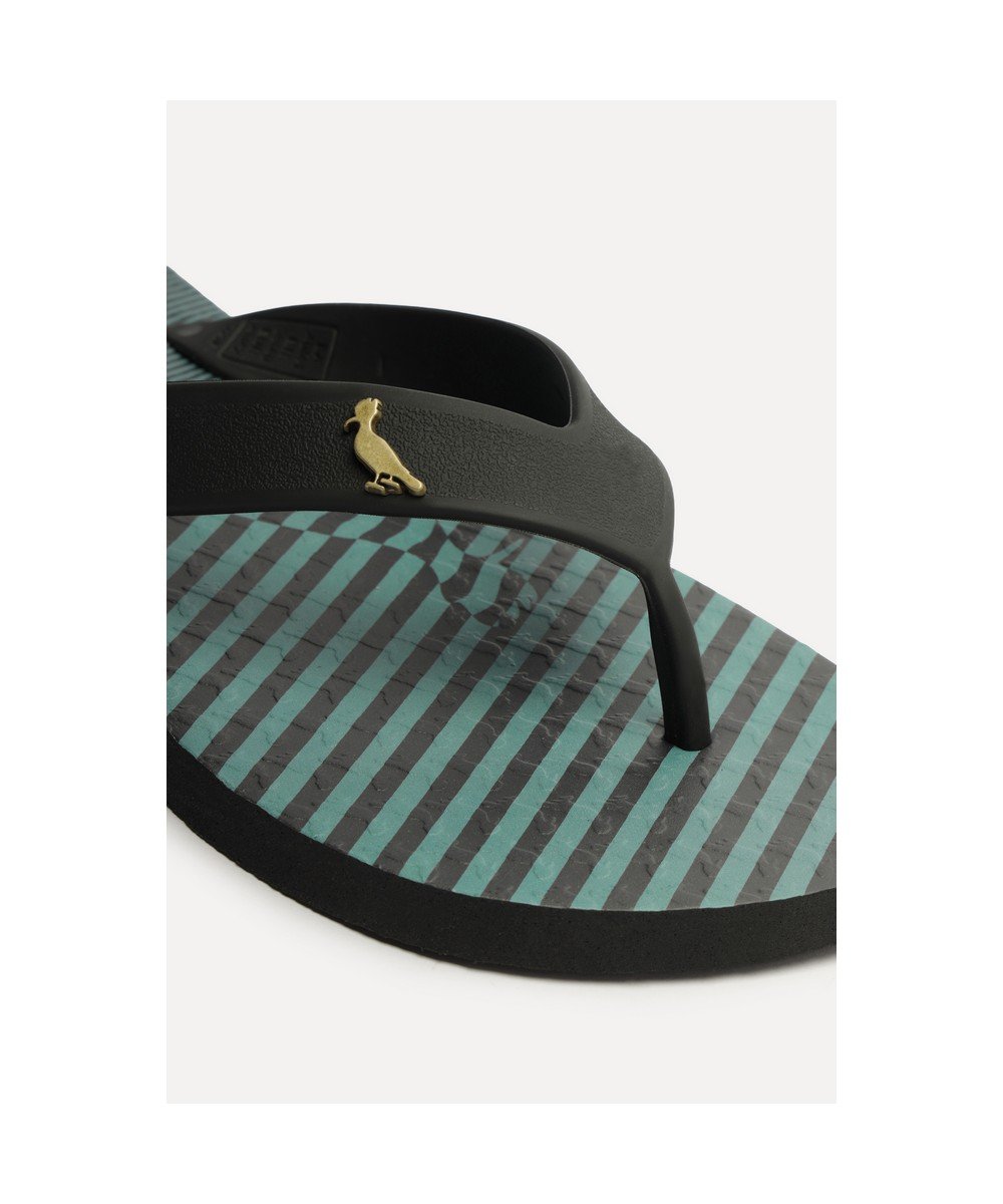 Chinelo Rsv Brushstrokes Reserva Go Preto/Verde 3