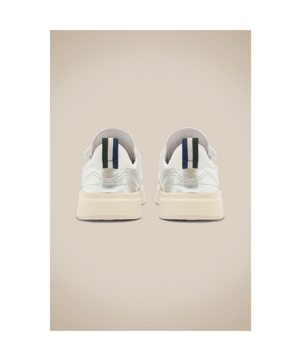Tenis Bb Type R Shine Velcro Reserva Mini Branco/Prata 3