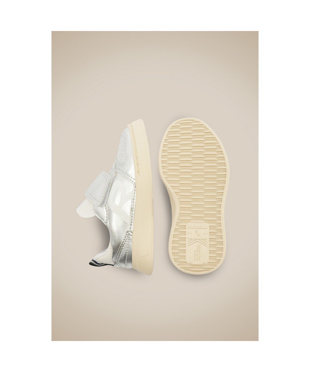 Tenis Bb Type R Shine Velcro Reserva Mini Branco/Prata 5
