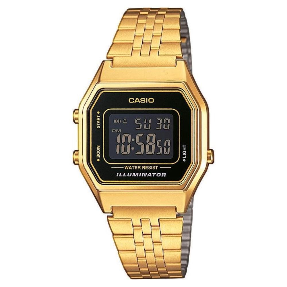 Relógio Casio Vintage Dourado/Preto LA680WGA-1BDF