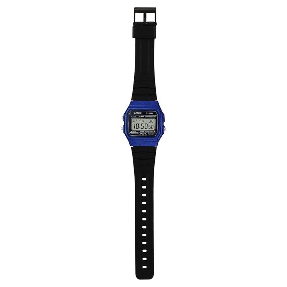 Relógio Casio F-91WM-2ADF Azul/Preto 3