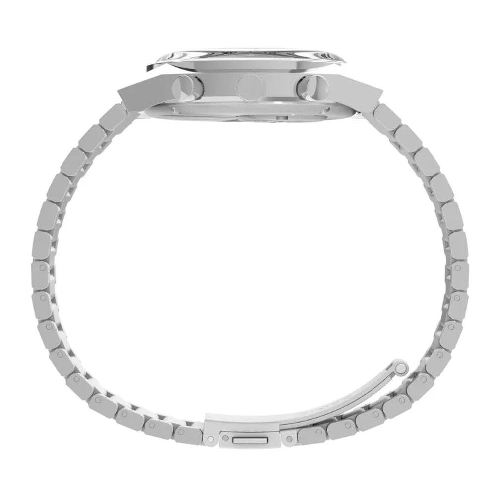 Relógio Timex Q Falcon Eye Chronograph Prata Prata 2