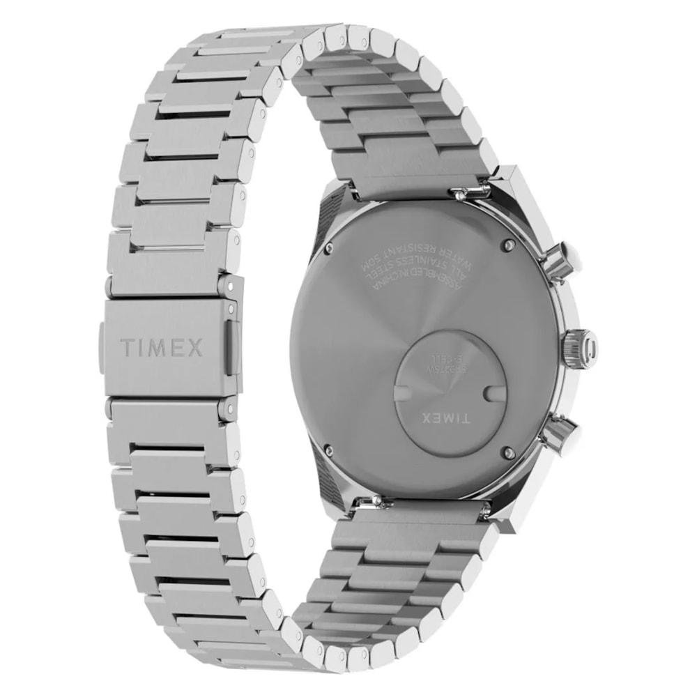 Relógio Timex Q Falcon Eye Chronograph Prata Prata 4
