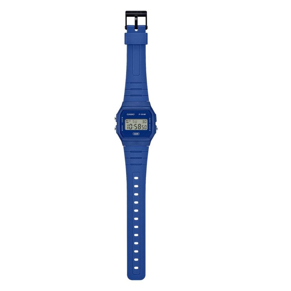 Relógio Casio F-91WB-2A1DF Azul 2