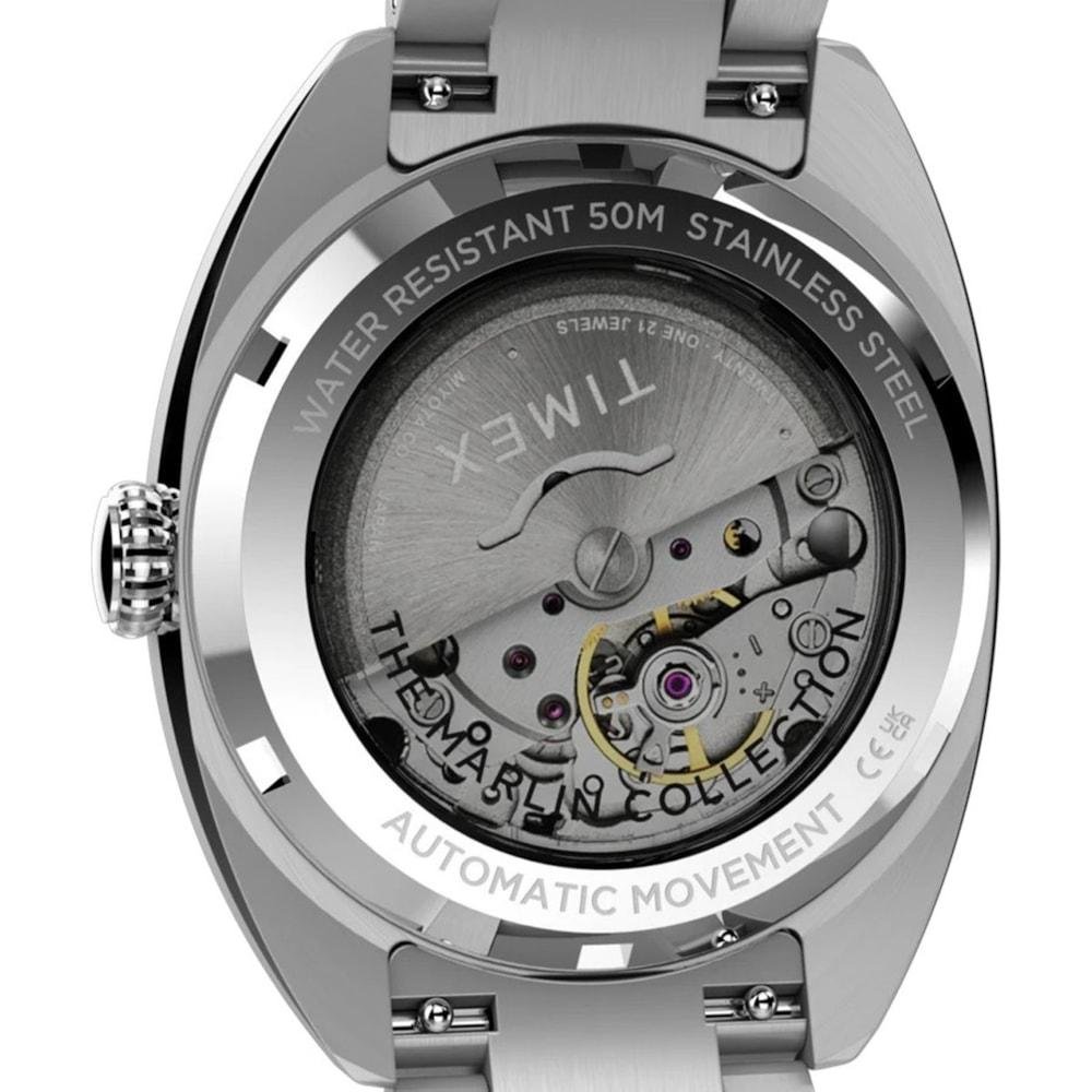 Relógio Timex Marlin Draper Automático Prata Prata 4