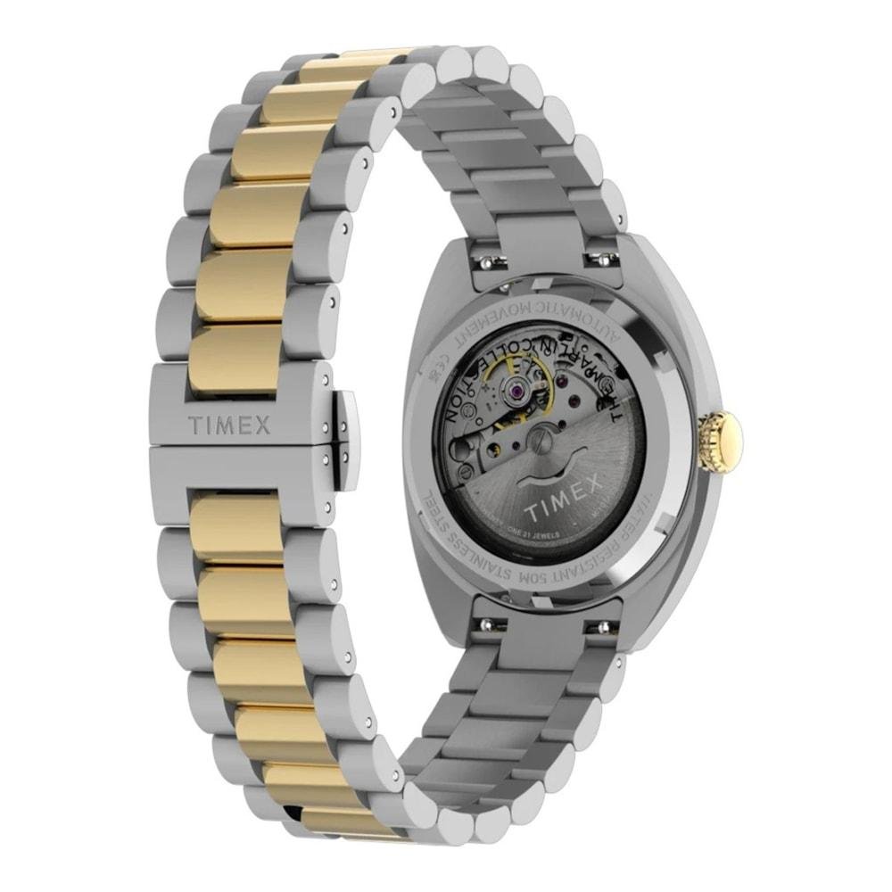 Relógio Timex Marlin Draper Automático Prata Dourado Prata 5