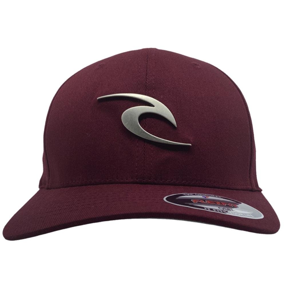 Boné Aba Curva Rip Curl Wave Icon Metal Logo Vermelho 2