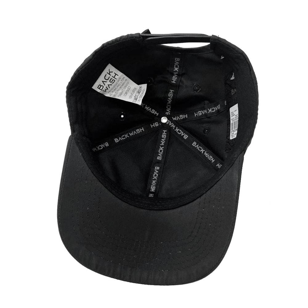 Boné Back Wash Snapback Preto Preto 3