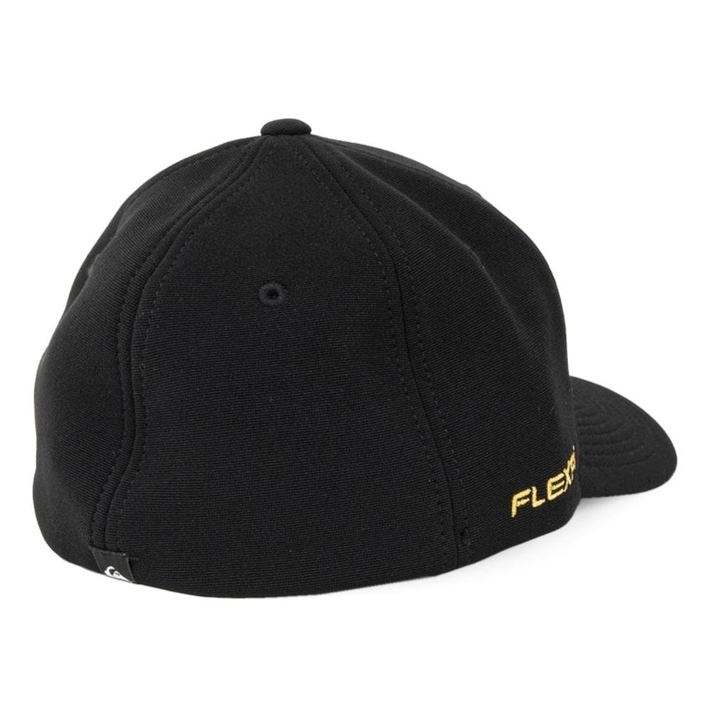 Boné Quiksilver Flexfit Chrome Three Logo Black Preto 5