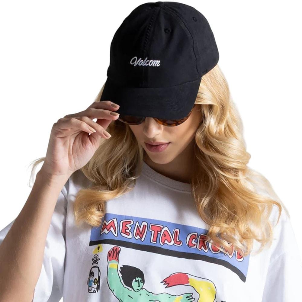 Boné Feminino Volcom Cursive Preto Preto 3