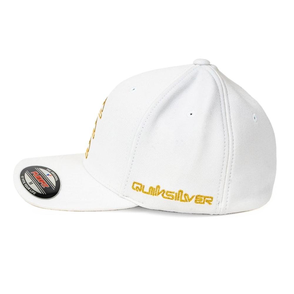 Boné Quiksilver Flexfit Chrome Three Logo White Branco 4