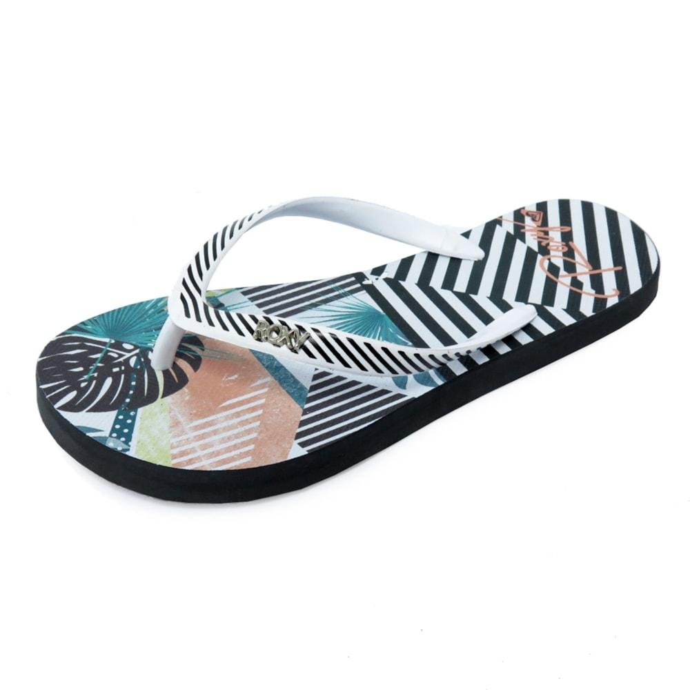 Chinelo Feminino Roxy Portofino II Preto/Branco 2