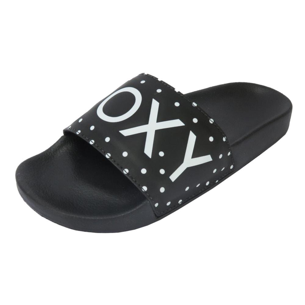 Chinelo Feminino Roxy Slippy II Preto e Branco Preto/Branco 2