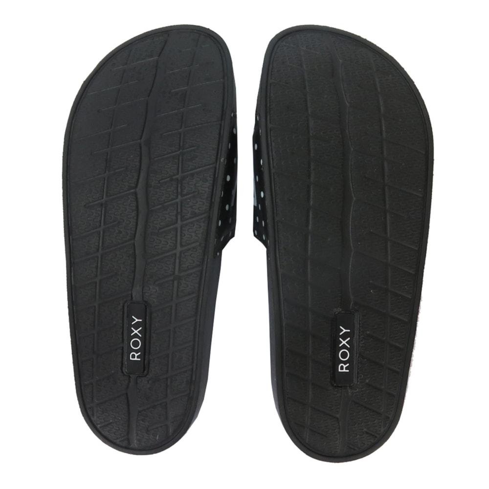 Chinelo Feminino Roxy Slippy II Preto e Branco Preto/Branco 3