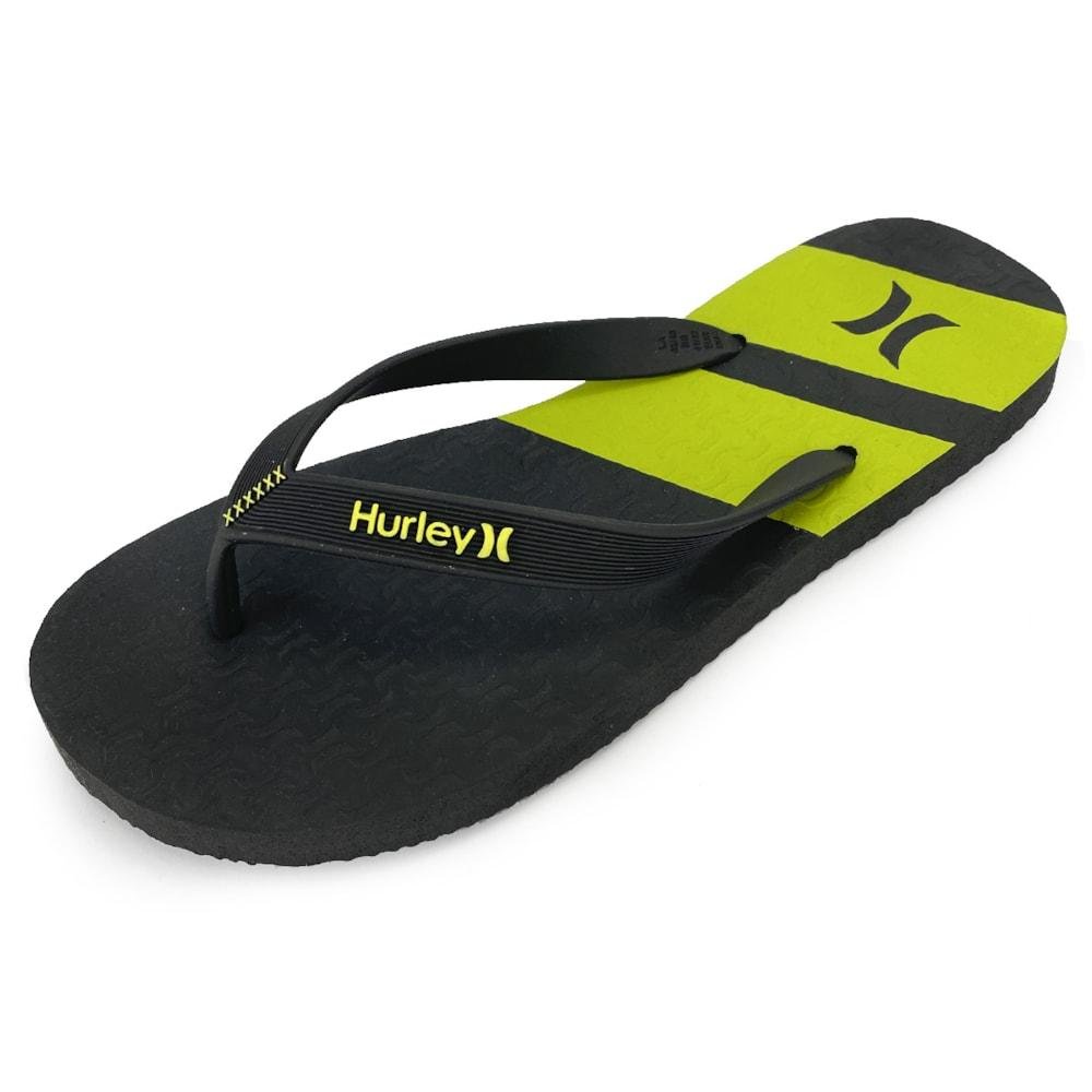 Chinelo Hurley Boulder Preto e Verde Preto 2