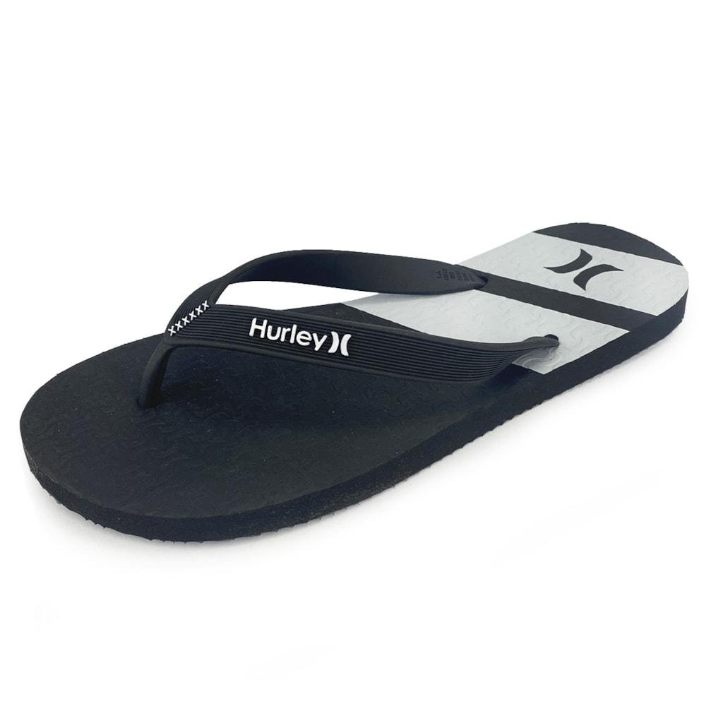 Chinelo Hurley Boulder Preto e Branco Preto 2