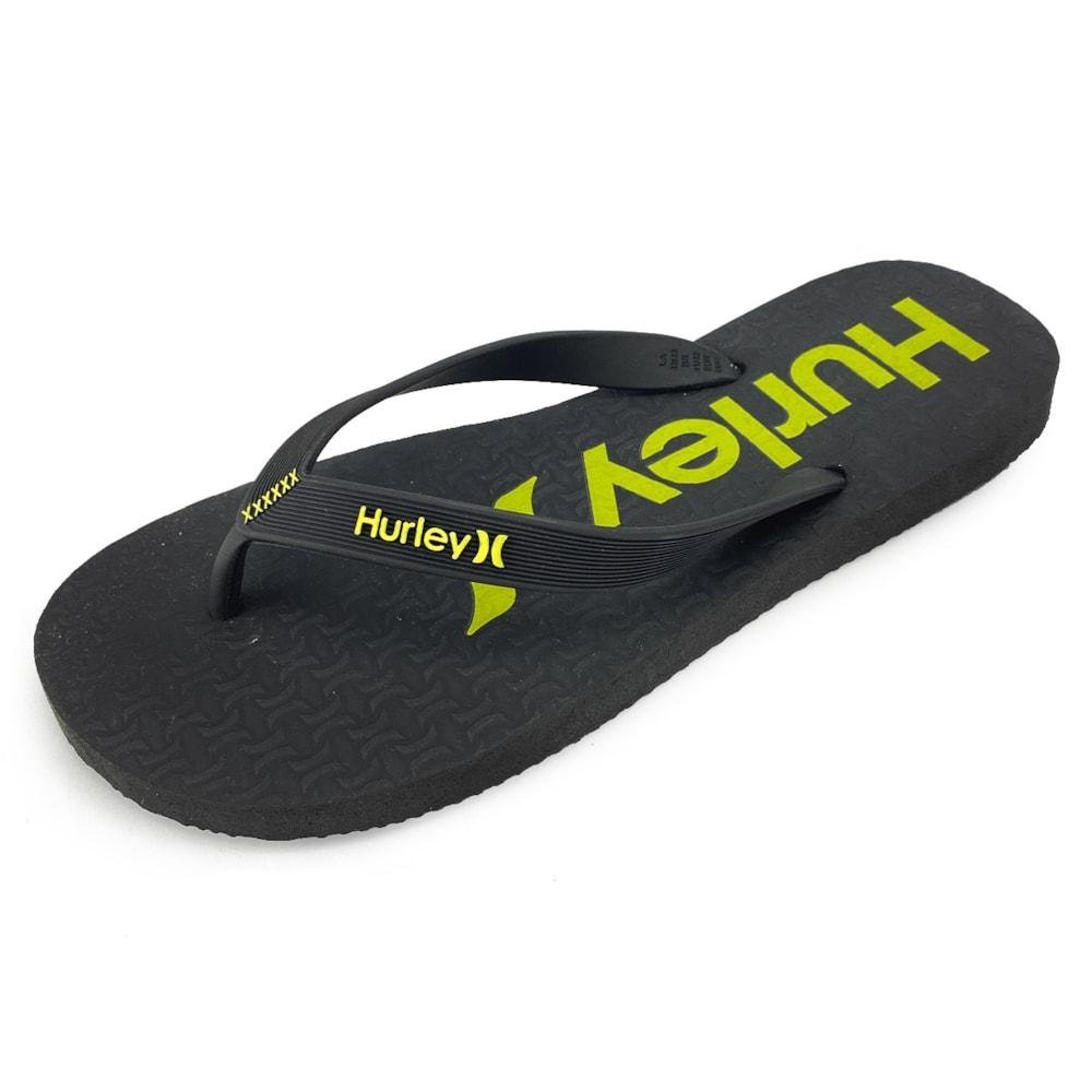 Chinelo Hurley Only e Only Preto e Verde Preto 2
