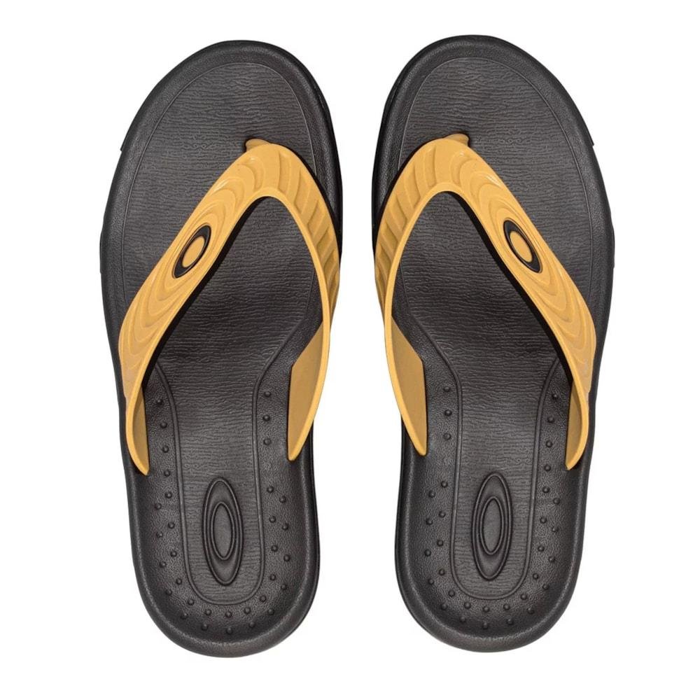 Chinelo Oakley Crowd Black Yellow