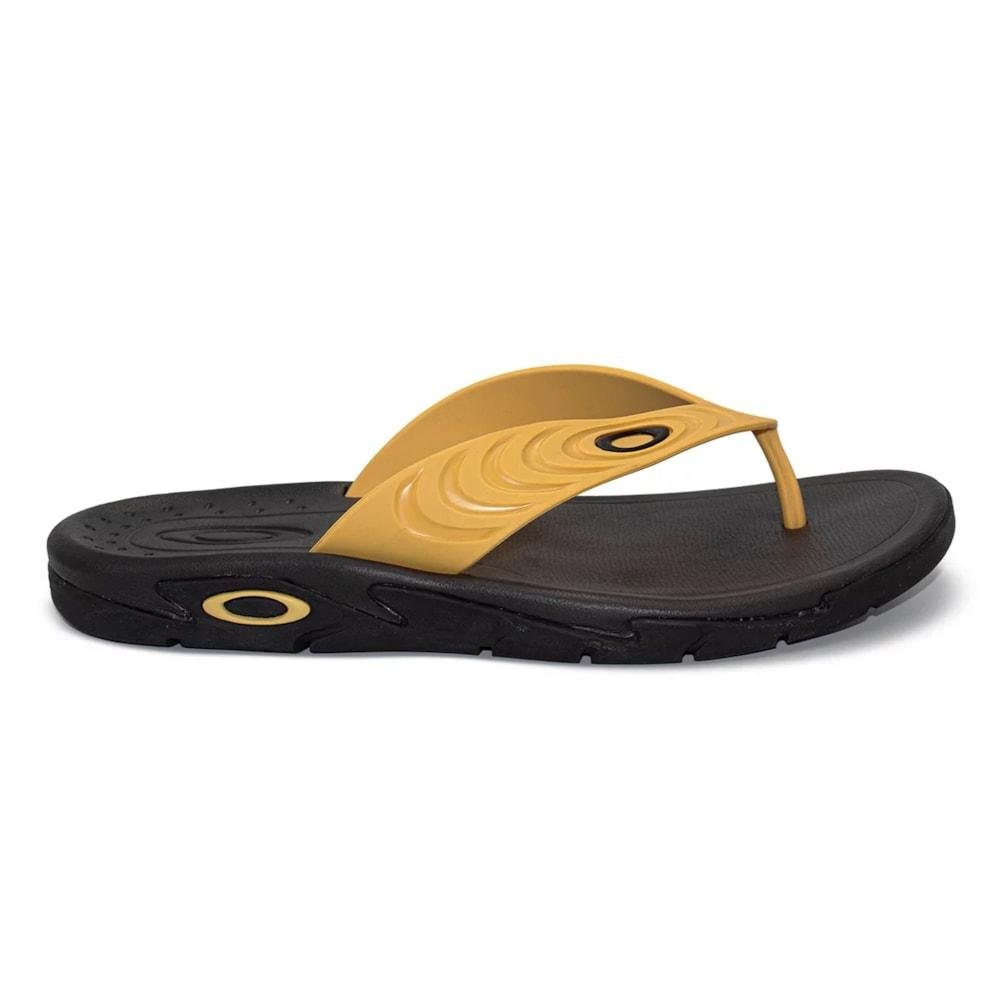 Chinelo Oakley Crowd Black Yellow Preto/Amarelo 2