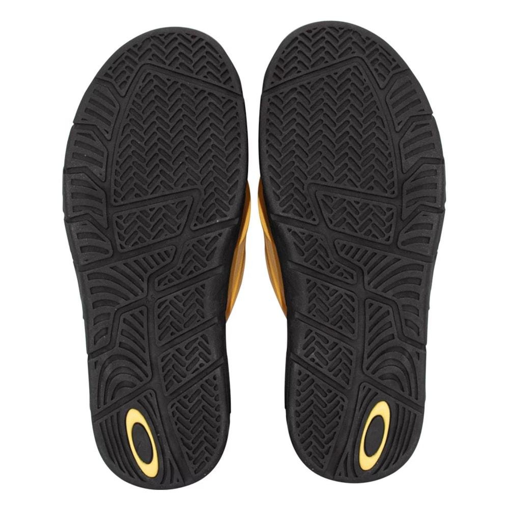 Chinelo Oakley Crowd Black Yellow Preto/Amarelo 3